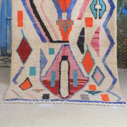 Custom Fabulous Azilal Rug, Authentic Moroccan Rug, Abstract Multicolored Carpet, Handmade Bohemian Rug - thumbnail 3