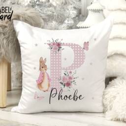 Girls Christening Gift - Baptism Pink Floral Letter Bedroom Decor Daughter Granddaughter Goddaughter - thumbnail 2