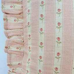 Organic Cotton Ruffle Pillow Cover Floral Muslin Frill - thumbnail 3