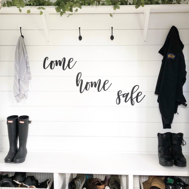 Come Home Safe Laser Cut Wood Words, Police/Leo Wife Gift - image 1