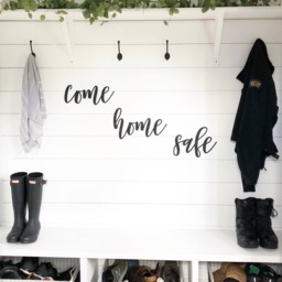Come Home Safe Laser Cut Wood Words, Police/Leo Wife Gift - thumbnail 1