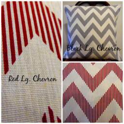 Chevron Pillow Cover Valentine's Day Black & Red Home Decor - thumbnail 1