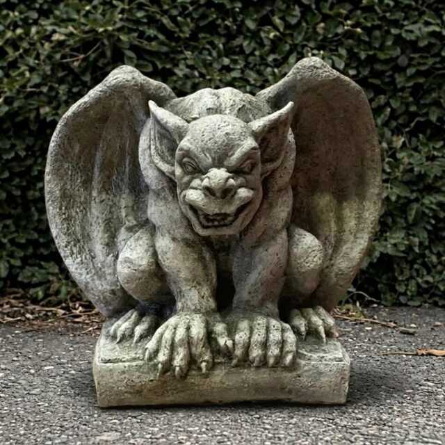Guardian Gargoyle Statue Concrete Monster Cement Demon Figurine Garden & Home Ornament Front Door Decoration Gargoyle Lover Gift - image 1