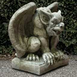 Guardian Gargoyle Statue Concrete Monster Cement Demon Figurine Garden & Home Ornament Front Door Decoration Gargoyle Lover Gift - thumbnail 2