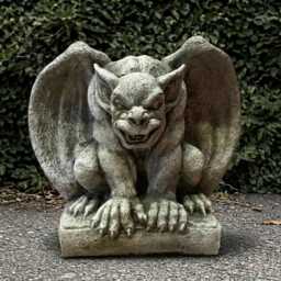 Guardian Gargoyle Statue Concrete Monster Cement Demon Figurine Garden & Home Ornament Front Door Decoration Gargoyle Lover Gift - thumbnail 1