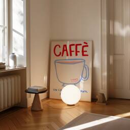Caffe Print, Print Wall Art, Coffee Kitchen Prints, Home Decor, Italian Cafe Inspo, Unframed - thumbnail 2