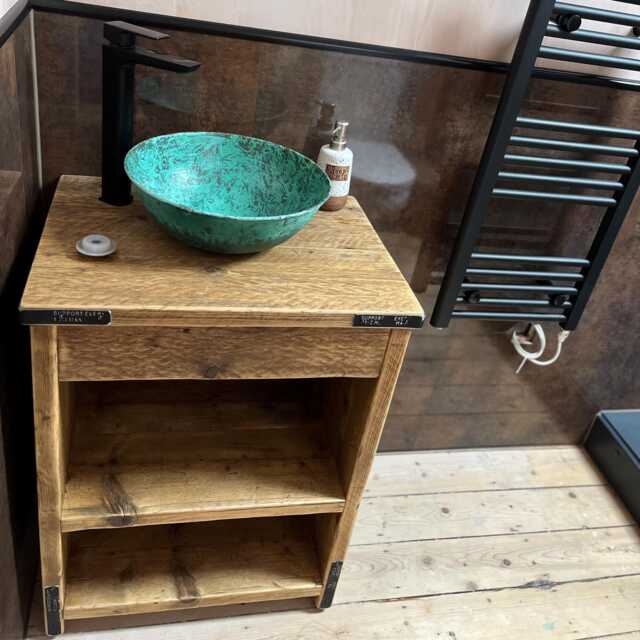 Oxford - Bathroom Vanity Unit Handmade Reclaimed Timber Rustic Cabinet Custom Size Options - image 1