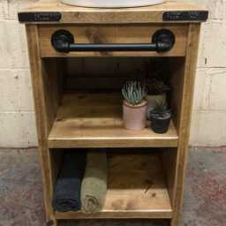 Oxford - Bathroom Vanity Unit Handmade Reclaimed Timber Rustic Cabinet Custom Size Options - thumbnail 3