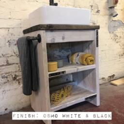 Oxford - Bathroom Vanity Unit Handmade Reclaimed Timber Rustic Cabinet Custom Size Options - thumbnail 4