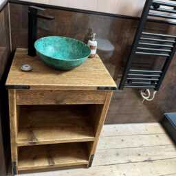 Oxford - Bathroom Vanity Unit Handmade Reclaimed Timber Rustic Cabinet Custom Size Options - thumbnail 1