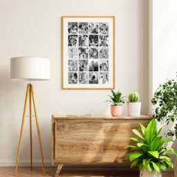 Large Personalised Wall Picture Frame Collage, Custom Gift, Family 20 Photo Art, Multi - thumbnail 2