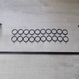 Curtain Rail Set-Upwrought Iron - Forged Steel Handmade in UK = Free Fitting Kit - thumbnail 2