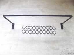Curtain Rail Set-Upwrought Iron - Forged Steel Handmade in UK = Free Fitting Kit