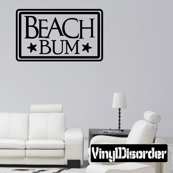 Beach Bum - Vinyl Wall Decal Quotes Sticker Hd127Et - image 1