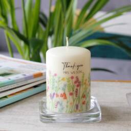 Teacher Thank You Candle - For Helping Me Grow Teaching Assistant Gift End Of Year - thumbnail 3