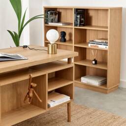 Bookcase, Bookshelf Made Of Oak Vaneer - Livlo D-R02 - thumbnail 3