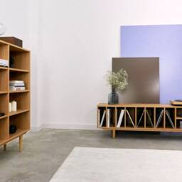 Bookcase, Bookshelf Made Of Oak Vaneer - Livlo D-R02 - thumbnail 4