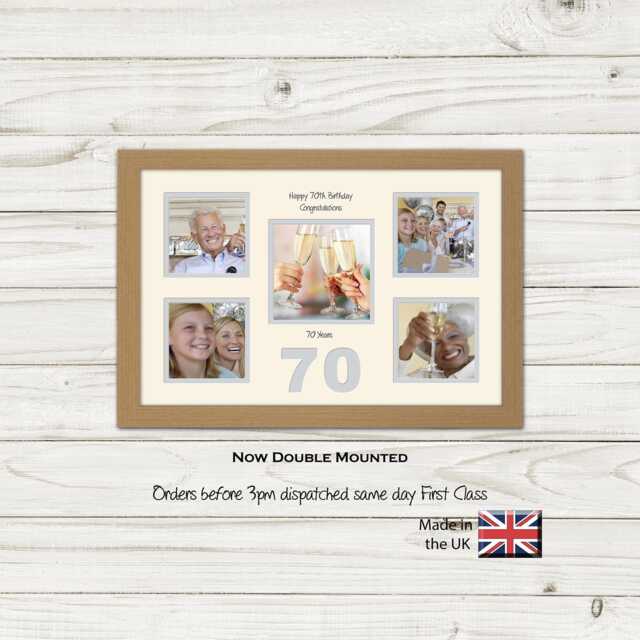 70Th Photo Frame Word Birthday Special Gift 5Sqbox-971D By Photos in A Word - image 1