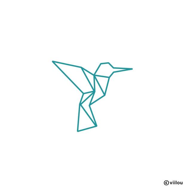 Wall Tattoo Humming Bird Origami Sticker Birds Silhouettes Tattoos Hummingbirds Illustration Stickers Graphics Decals Diy - image 1