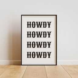 Howdy Poster Design 5, Home Decor, Fun Wall Art, Bold Prints, Bedroom Posters, House Poster, Office Decor - thumbnail 3