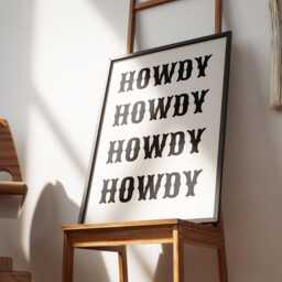 Howdy Poster Design 5, Home Decor, Fun Wall Art, Bold Prints, Bedroom Posters, House Poster, Office Decor - thumbnail 1