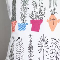 Plant Pot Cushion Cover, Genuine Scandinavian Fabric, Potted Plants Pattern With Zip. 40cm To 50cm Handmade By Vivid Shades - thumbnail 2