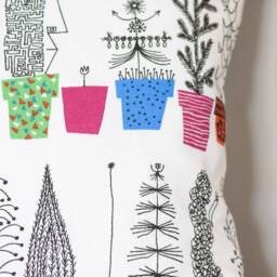 Plant Pot Cushion Cover, Genuine Scandinavian Fabric, Potted Plants Pattern With Zip. 40cm To 50cm Handmade By Vivid Shades - thumbnail 3