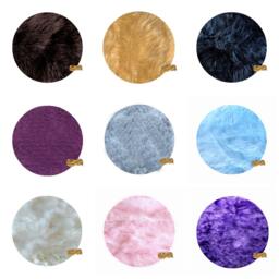 Classic Round Sheepskin Area Rug/Soft Luxury Faux Fur All New Sizes & Colors - thumbnail 4