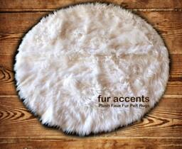 Classic Round Sheepskin Area Rug/Soft Luxury Faux Fur All New Sizes & Colors