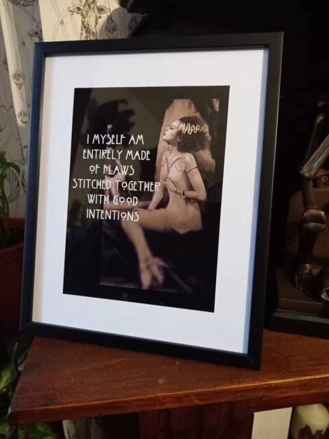 "Oddity Curiosity Goth Gothic Literature Mary Shelley's Frankenstein Elsa Lanchester Bride Of Frankenstein ""Good Intentions" - image 1