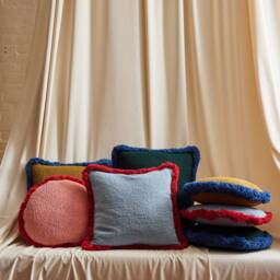 Maharam Round Boucle Pillows With Brush Fringe - thumbnail 2