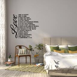 Love Is Patient Vinyl Wall Decal 1 Corinthians Bible Verse - thumbnail 3