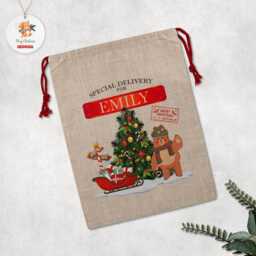 Personalised Christmas Sack, First Santa Sack For Boy, Girl Stockings, Xmas Present Cb016 - thumbnail 3