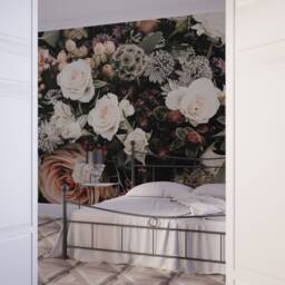 Green Floral Wallpaper, Floral Wallpaper, Blush Pink Wallpaper, Floral Wall Mural, Peel & Stick Mural, Pastel Mural - thumbnail 2