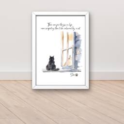 Cat Gifts, & Owner Lovers Gift, Personalised Mum Pet Prints, Portrait, Custom Print - thumbnail 1