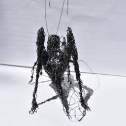 Wire Sculpture, Grasshopper, Father's Day Gift, Birthday Office Decor, Home Decor, Stand Art, Grasshopper, Floor, Steampunk Decor - thumbnail 4