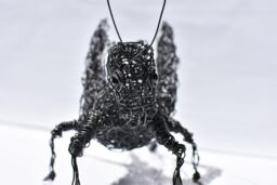 Wire Sculpture, Grasshopper, Father's Day Gift, Birthday Office Decor, Home Decor, Stand Art, Grasshopper, Floor, Steampunk Decor - thumbnail 1