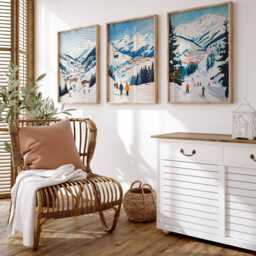 Set Of 3 St. Anton Skiing Travel Poster, Ski Print, Austria Art, Print - thumbnail 4