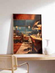 Retro American Diner Print, Poster, Food & Drink Art, Kitchen Decor, 70's Wall Poster - thumbnail 1