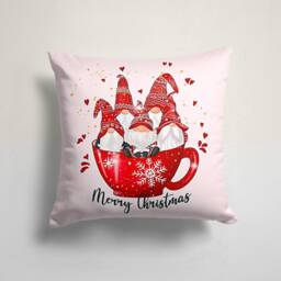 Christmas Gift&gnomes Pillow Covers/Deer Print Case/Sofa Cushions Cover/Polar Bear Design Top/Red Cushioncover/Christmas Gift - thumbnail 3
