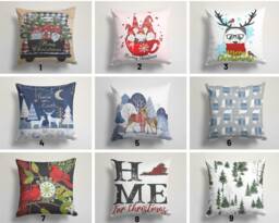 Christmas Gift&gnomes Pillow Covers/Deer Print Case/Sofa Cushions Cover/Polar Bear Design Top/Red Cushioncover/Christmas Gift - thumbnail 1
