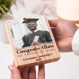 Graduate Gift For University, Engraved Custom Frame Him, Wood Engraved Gift, Picture Frame, Congratulations, Seniors 2024 Gifts