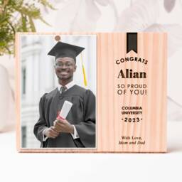 Graduate Gift For University, Engraved Custom Frame Him, Wood Engraved Gift, Picture Frame, Congratulations, Seniors 2024 Gifts - thumbnail 3