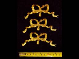3 Gilt Gold Or White French Style Decorative Ribbon Onlay Applique Wall Furniture Moulding Pediment Plastic Decoration - thumbnail 1