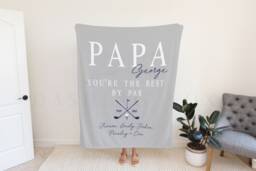 Personalized Christmas Gift For Dad, Grandparents Blanket From Daughter Or Son, Dad Present, Grandpa - thumbnail 1