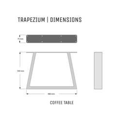 Industrial Steel Table Legs Trapezium Frame, Heavy-Duty Metal, Diy For Dining Table, Desk, Coffee Bench - Set Of 2 - thumbnail 3