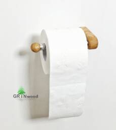 Toilet Paper Holder // Roll Wood Hook Hook Wall Tp - thumbnail 1