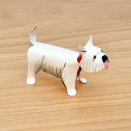 West Highland Terrier Handmade Copper Sculpture, Miniature Collectible Dog Art Figurine - thumbnail 3