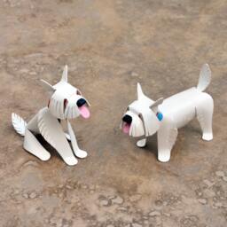 West Highland Terrier Handmade Copper Sculpture, Miniature Collectible Dog Art Figurine - thumbnail 4