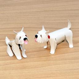 West Highland Terrier Handmade Copper Sculpture, Miniature Collectible Dog Art Figurine - thumbnail 2